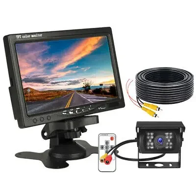 7" Monitor 12-24v HD Backup Camera Heavy Duty Night Vision Waterproof Caravan RV - Picture 7 of 8