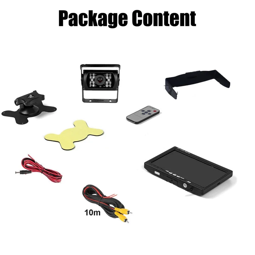 7" Monitor 12-24v HD Backup Camera Heavy Duty Night Vision Waterproof Caravan RV - Picture 8 of 8