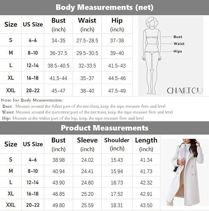 Hot Stylish Faux Wool Trench Coat for Women | Double-Breasted Warm Winter Jacket - Picture 37 of 44