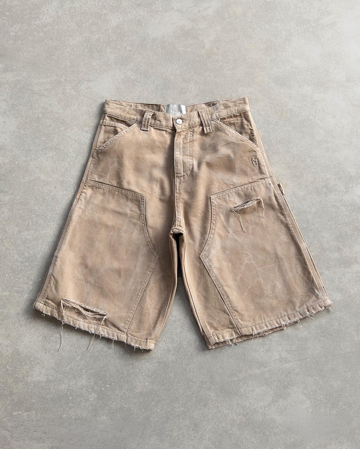 Reaven Men's Distressed Denim Shorts - Summer Hip Hop Jorts Loose Fit - Picture 16 of 17