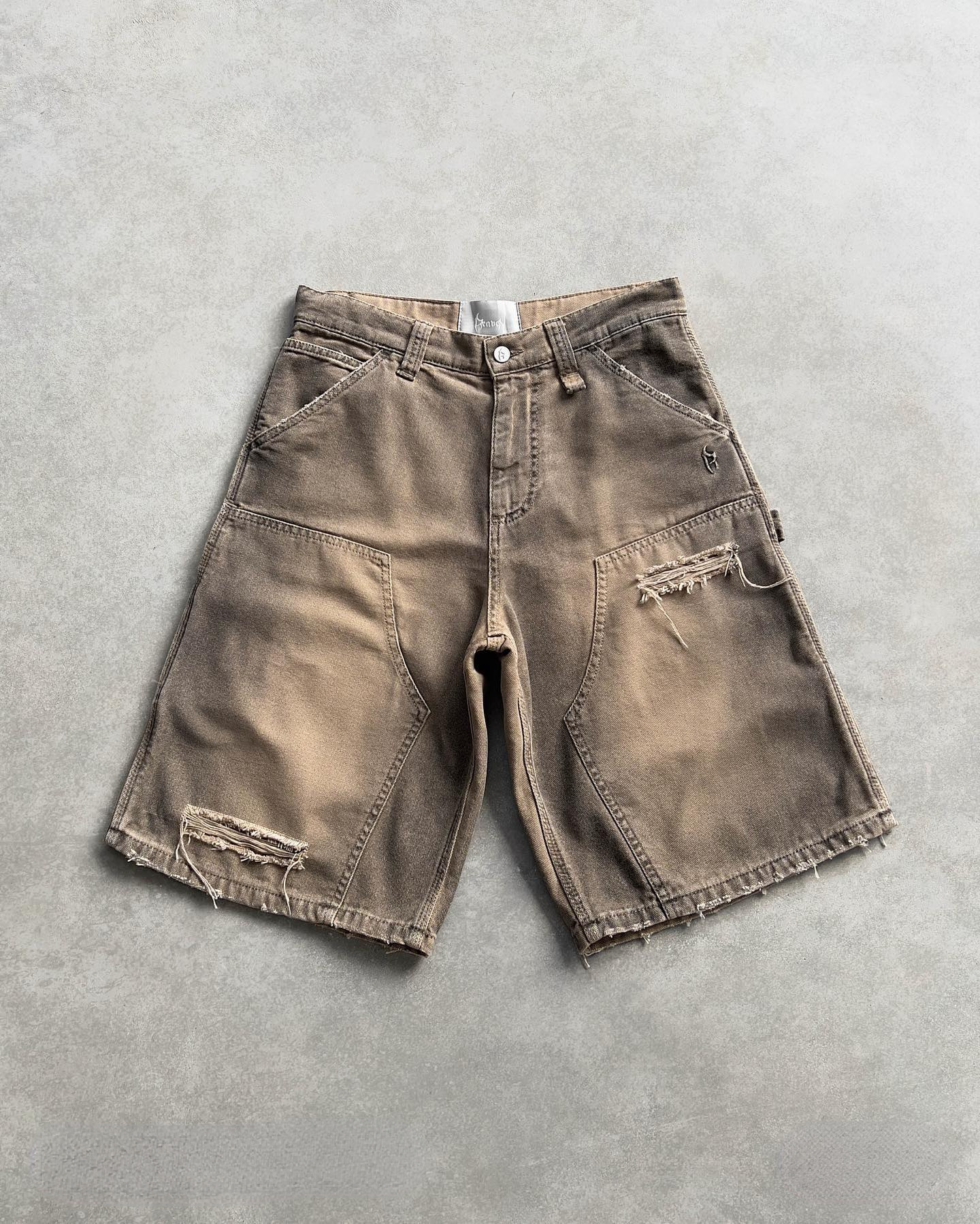 Reaven Men's Distressed Denim Shorts - Summer Hip Hop Jorts Loose Fit - Picture 17 of 17