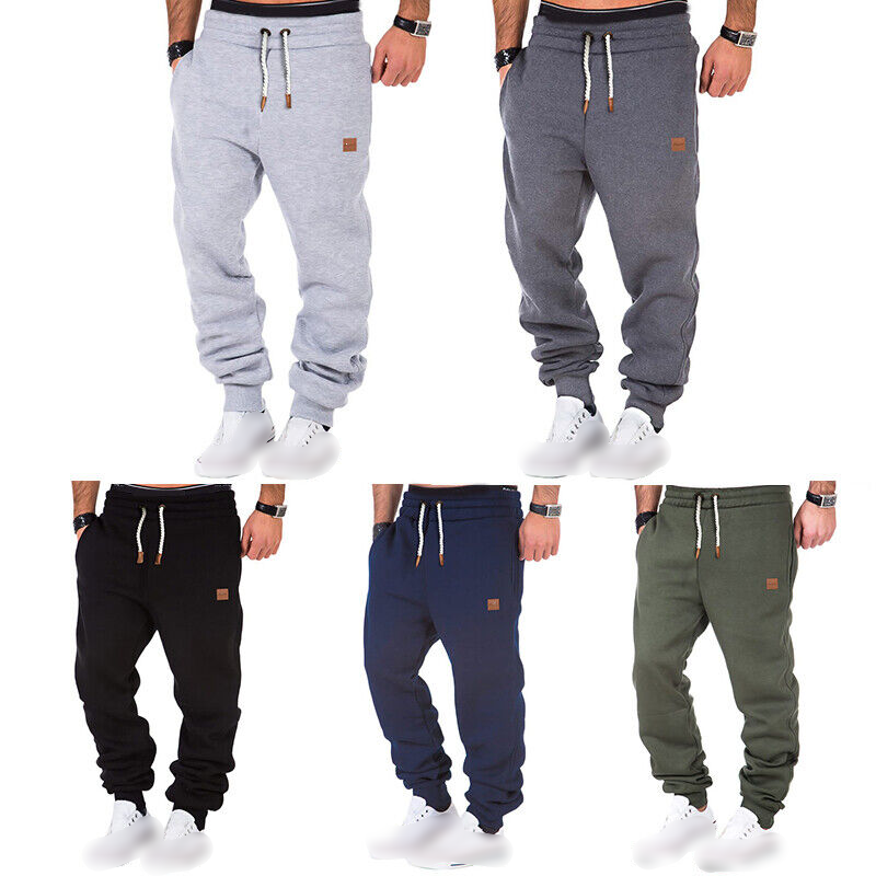 Pantalones de chándal para hombre forrados de lana activos informales cálidos pantalones de chándal - Imagen 5 de 15