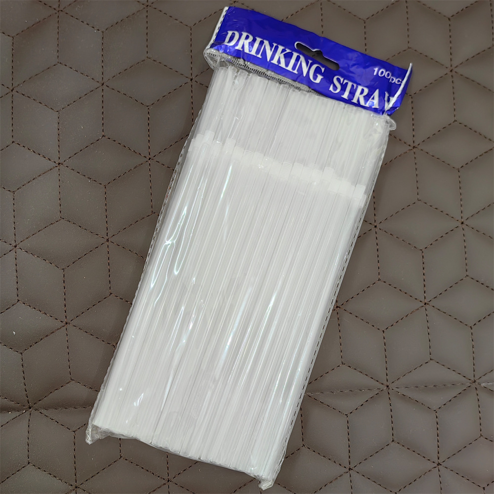 Transparent 8'' Flexible Drinking Straws 210mm x 6mm Party Wedding BBQ - Picture 5 of 5
