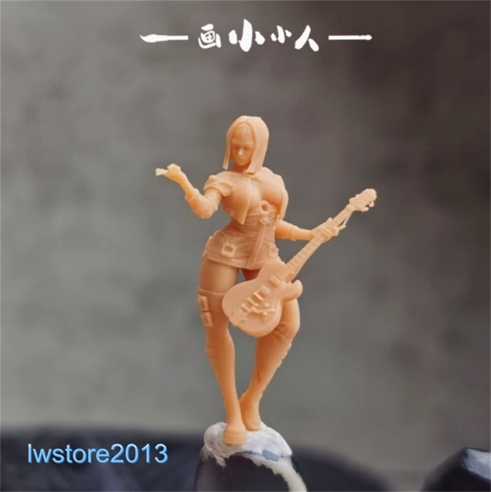 1:64 1:43 1:87 1:72 Music Girl Guitar Scene Miniatures Figures Fit Cars Vehicle - Picture 6 of 10