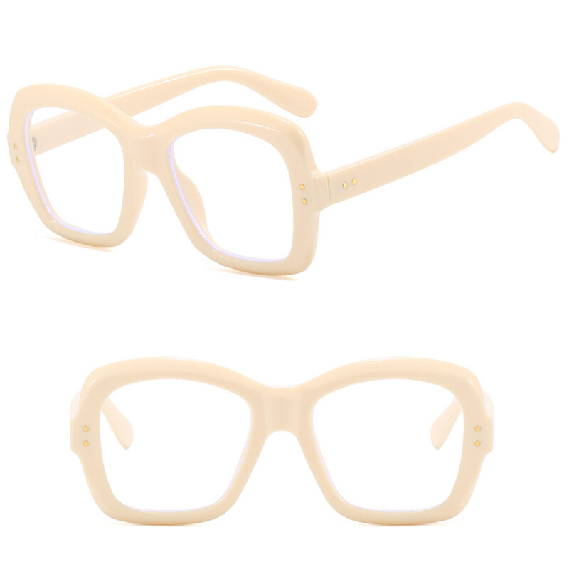 Square Blue Light Blocking Reading Glasses Women Clear Lens Large Frame Glasses - Picture 10 of 19