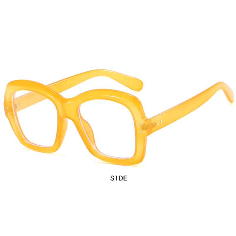 Square Blue Light Blocking Reading Glasses Women Clear Lens Large Frame Glasses - Picture 12 of 19