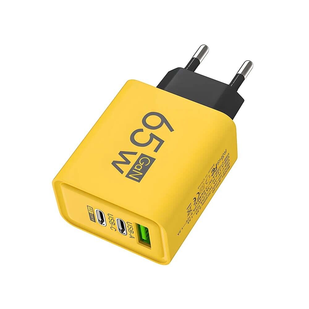 65W GaN Fast Charging USB Type C Charger PD3.0 Quick Charge Wall Phone Adapter - Picture 26 of 28