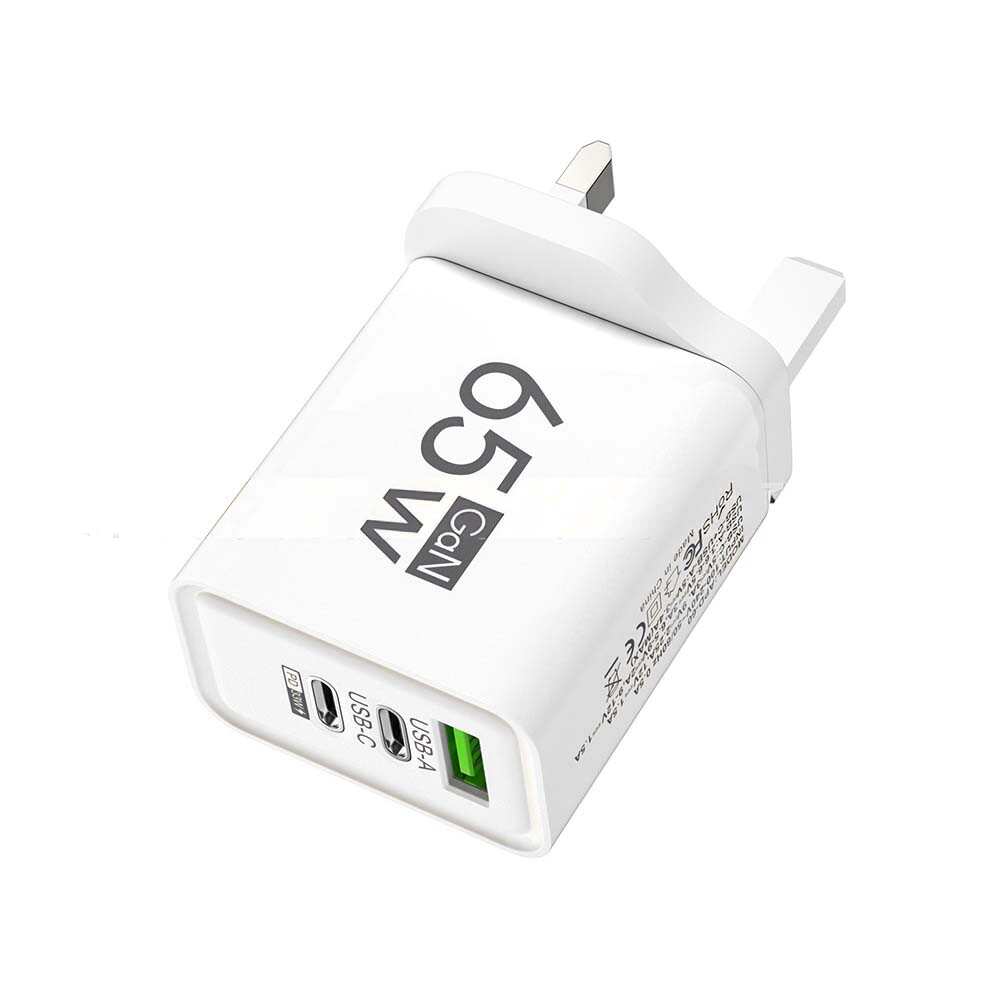 65W GaN Fast Charging USB Type C Charger PD3.0 Quick Charge Wall Phone Adapter - Picture 27 of 28