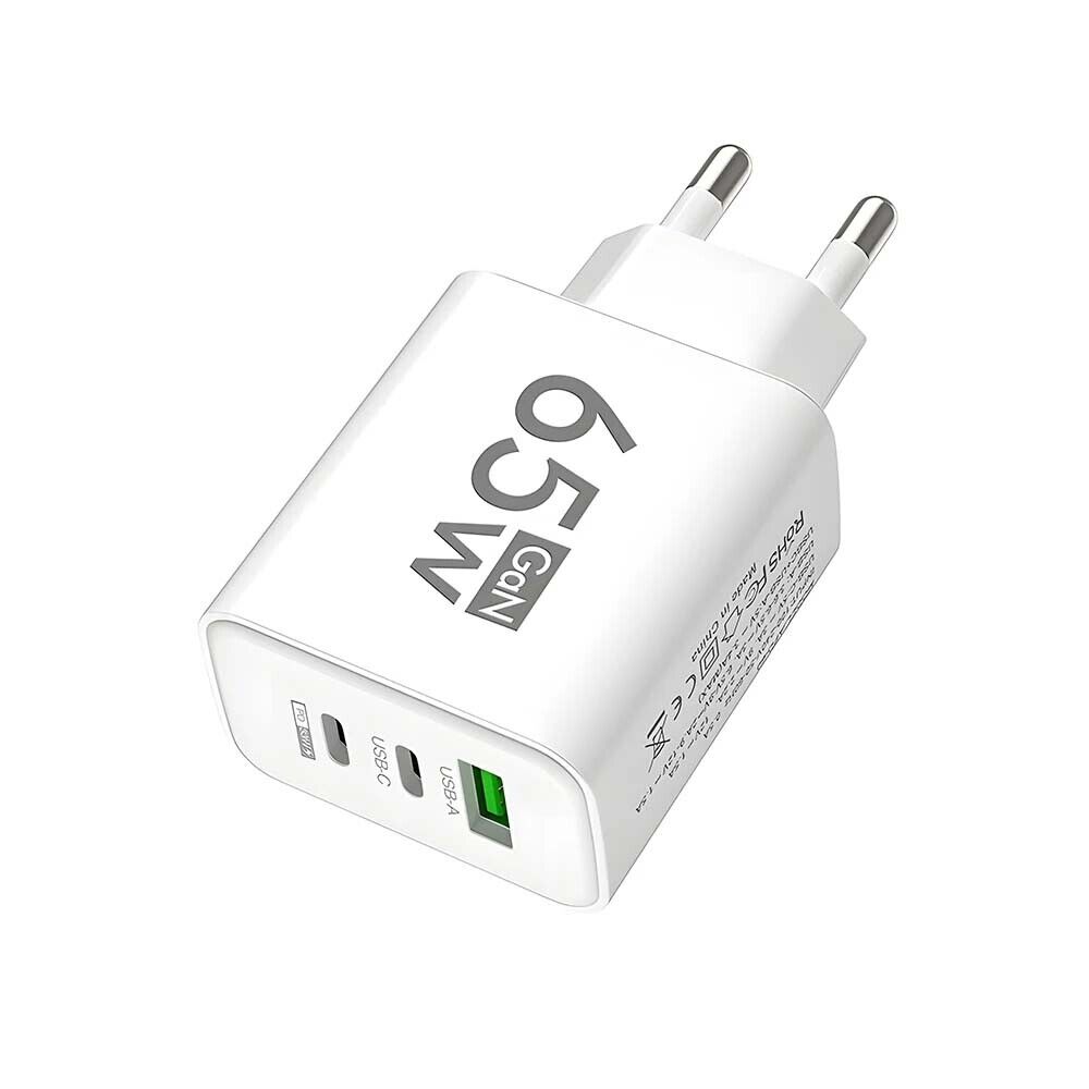 65W GaN Fast Charging USB Type C Charger PD3.0 Quick Charge Wall Phone Adapter - Picture 28 of 28