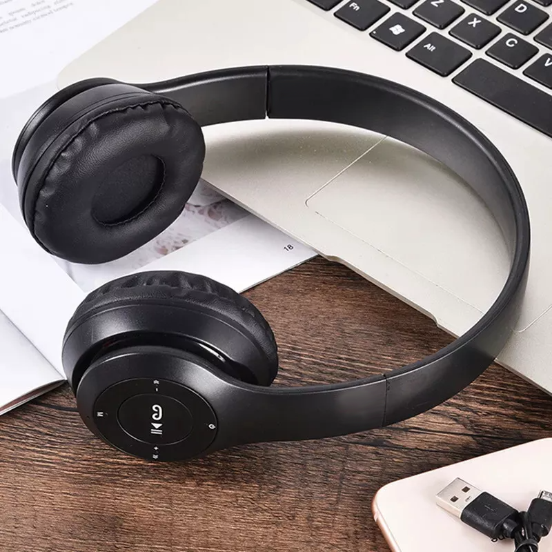 Bluetooth 5.0 Wireless Headset Over-Ear FM Radio MIC Foldable TF Card - Headsets - Picture 21 of 30