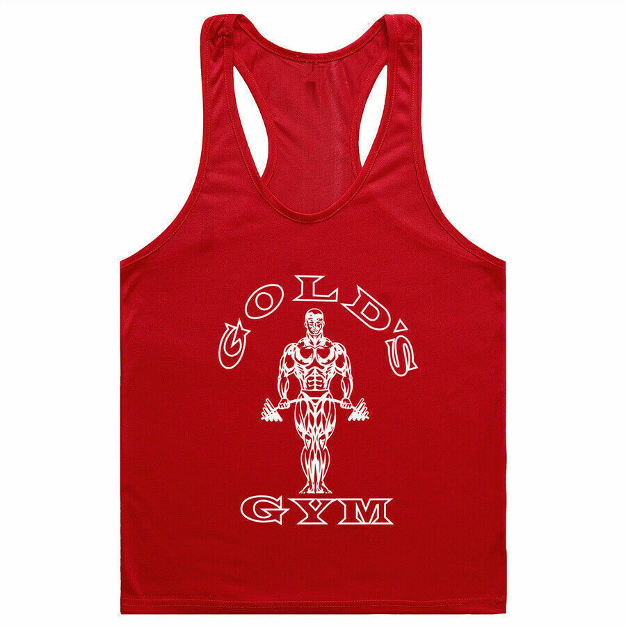 Golds Gym Vest Mens Muscle Joe Tank Top Fitness Stringer Bodybuilding Muscle Tee
