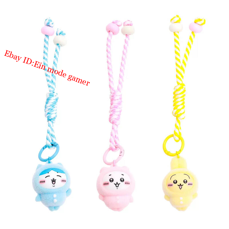 Chiikawa Pyjama Party Pyjama Party PVC Plüsch Schlüsselanhänger bunt Anhänger Puppe Geschenk - Bild 10 von 10