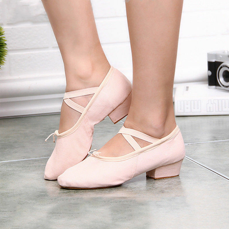 Hot Ballroom Tango Latin Low Heels Dancing Shoes Women Girls Dance Shoe Size - Picture 10 of 12