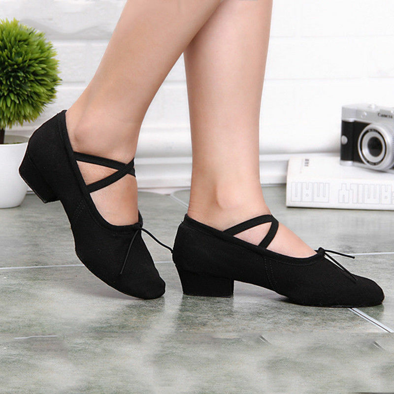 Hot Ballroom Tango Latin Low Heels Dancing Shoes Women Girls Dance Shoe Size - Picture 11 of 12