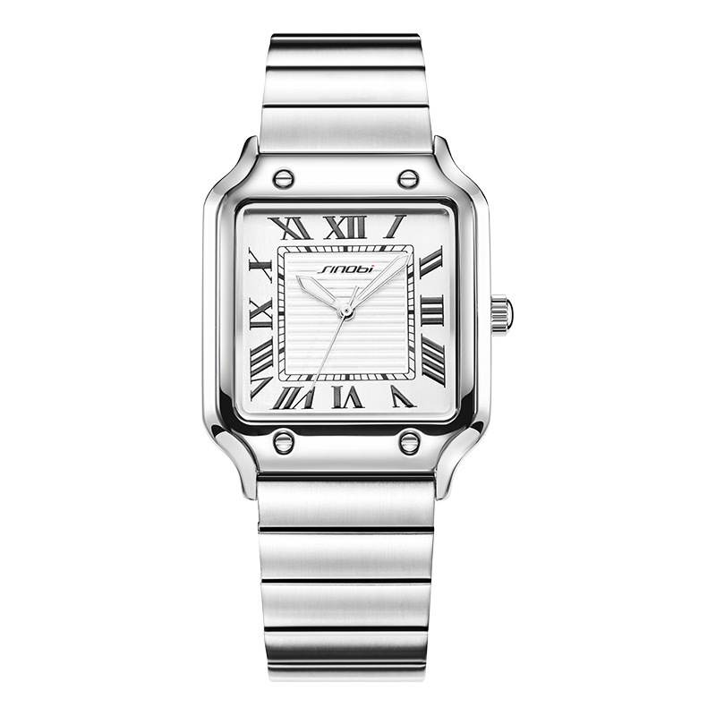Men's Watch Men's Business Roman Square Watch Night Light Waterproof - Picture 22 of 25