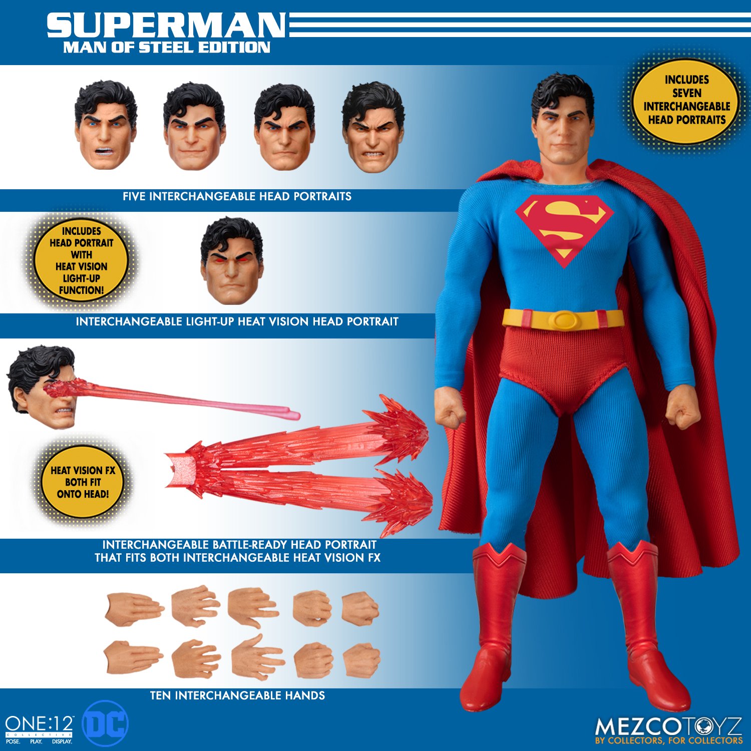 Mezco One:12 Collective DC Universe Superman Man of Steel Edition