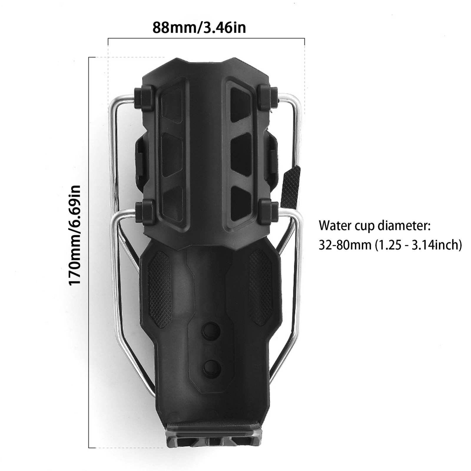 Motorcycle Adjustable Handlebar Cup Holder Mount Drink Water Bottle For Bike