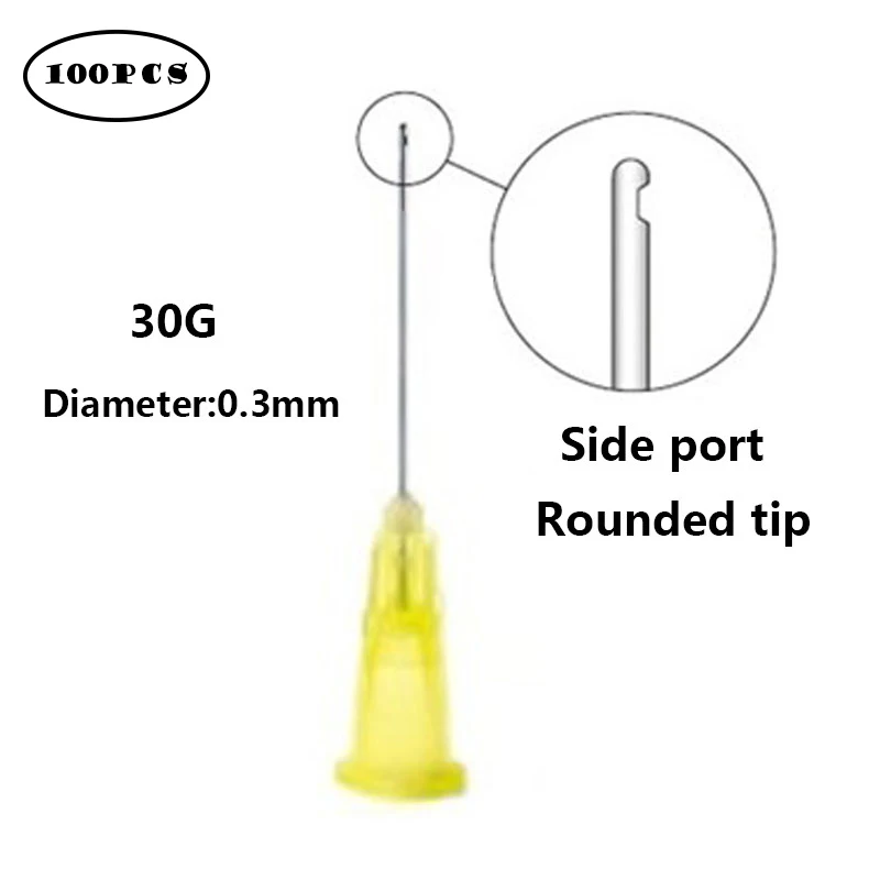 Dental Irrigation Needle Tip Endo 23G/25G/27G/30GA 30G End-Closed Side Hole Endo