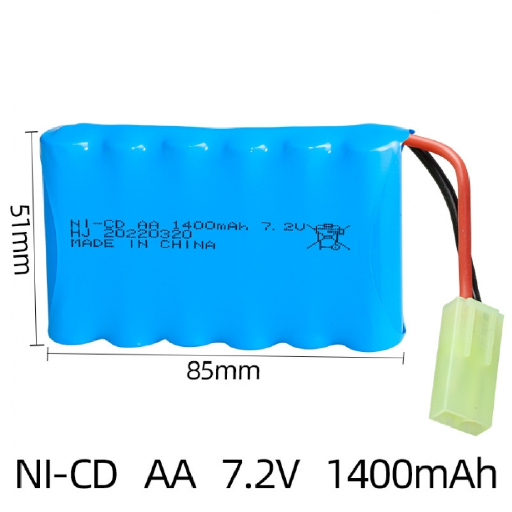 7.2V 1400mAh Ni-Cd AA Battery Mini Tamiya plug for Rc toys Car Tanks Trains boat - Picture 16 of 16