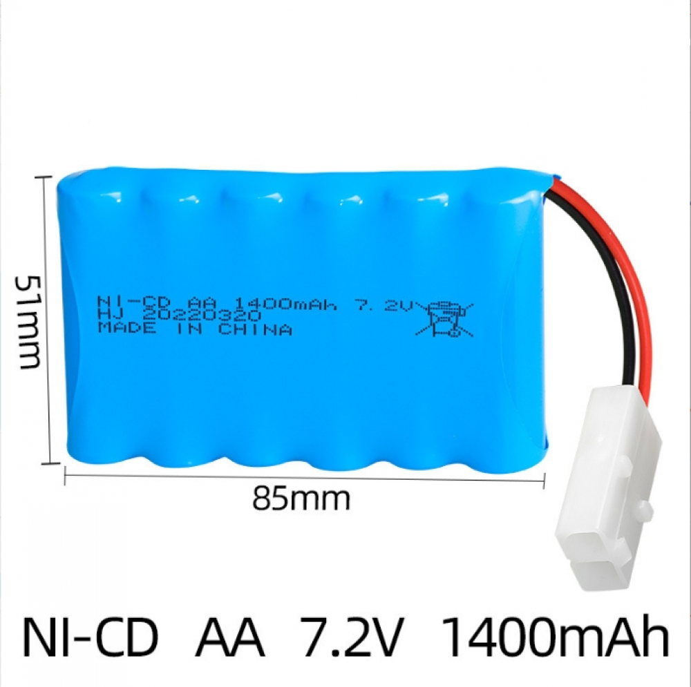 7.2V 1400mAh Ni-Cd AA Battery Mini Tamiya plug for Rc toys Car Tanks Trains boat - Picture 15 of 16