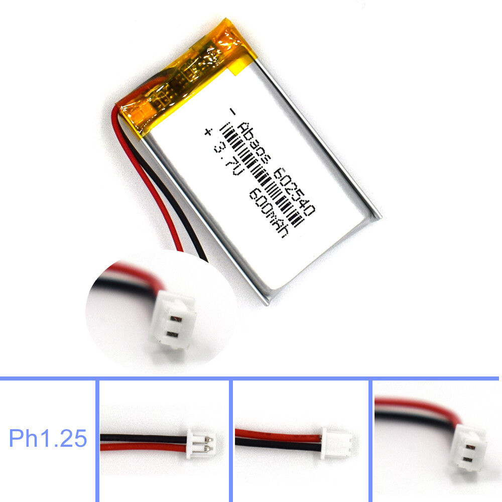 3.7V 600mAh Battery Lipolymer 602540 Rechargeable Cell for Lamp Led Camera GPS - Bild 10 von 17