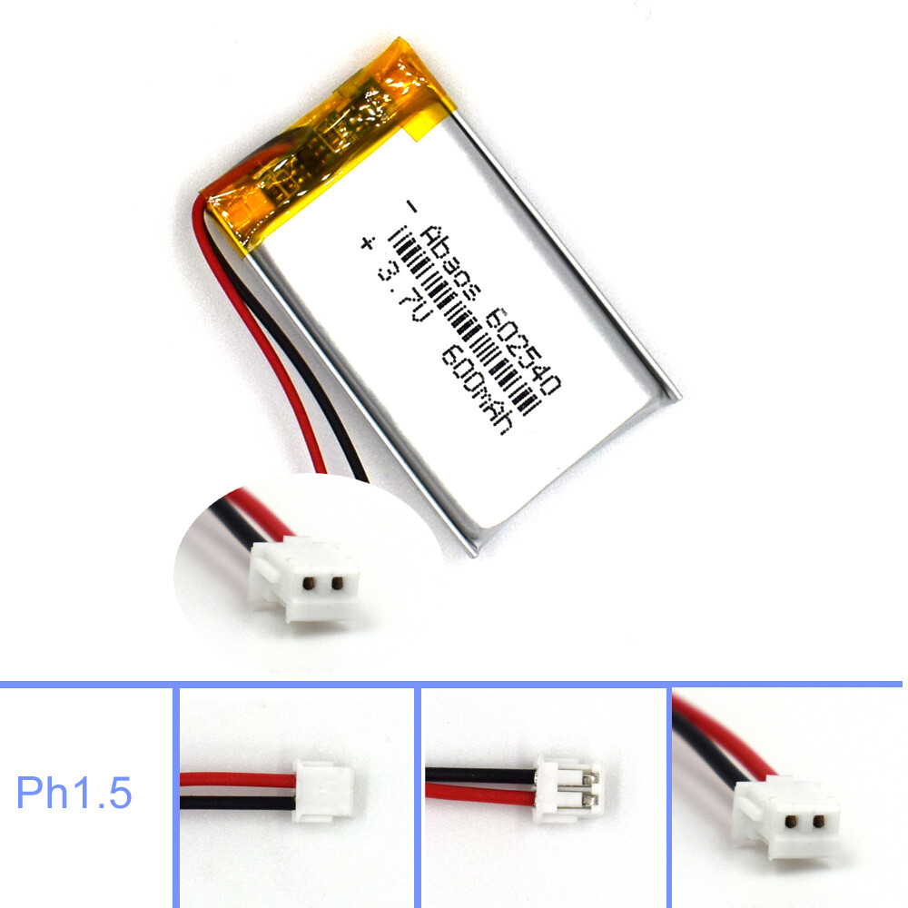 3.7V 600mAh Battery Lipolymer 602540 Rechargeable Cell for Lamp Led Camera GPS - Bild 11 von 17