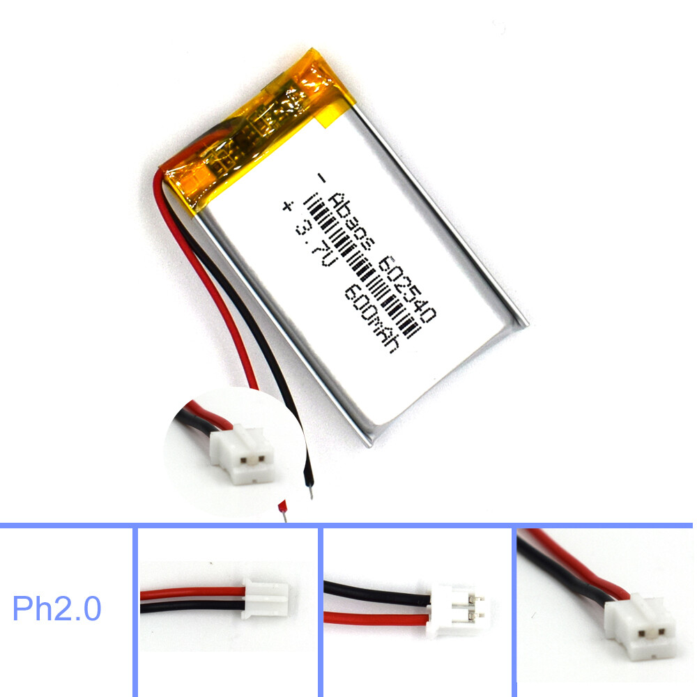 3.7V 600mAh Battery Lipolymer 602540 Rechargeable Cell for Lamp Led Camera GPS - Bild 12 von 17