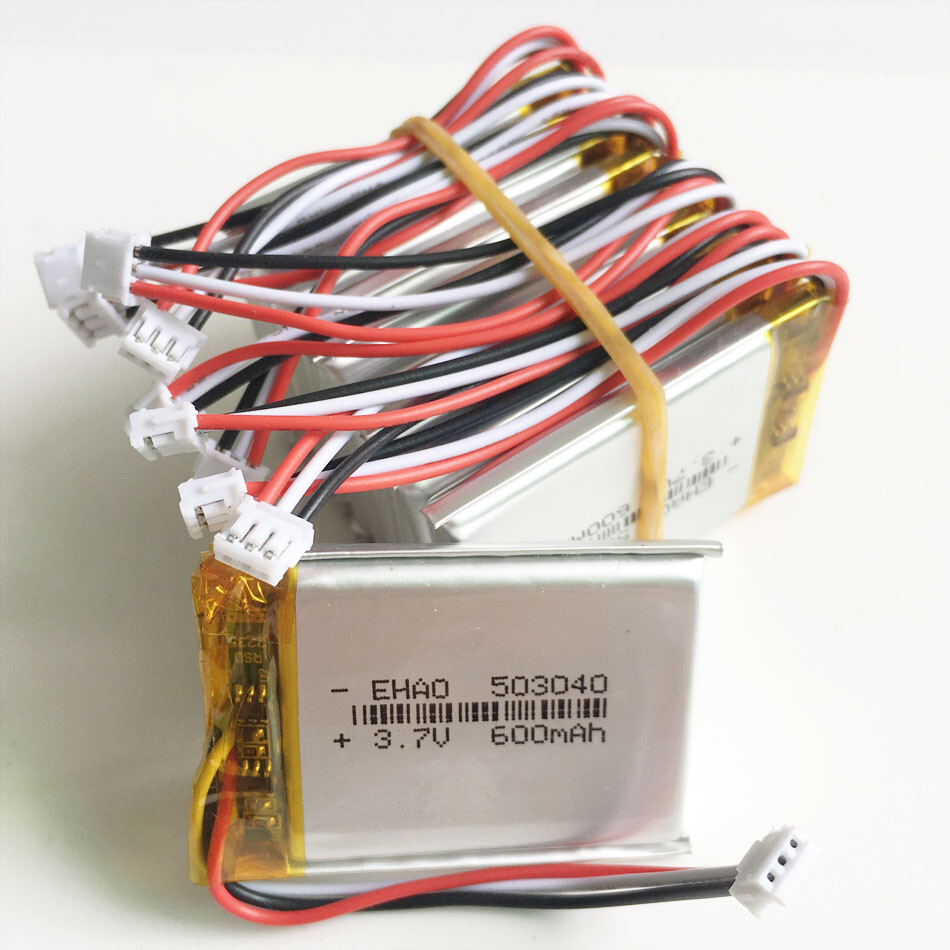 Nueva Batería Recargable 3.7V 600mAh Lipo 503040 JST 3pin PH1.5mm Enchufe Alimentación - Imagen 16 de 16