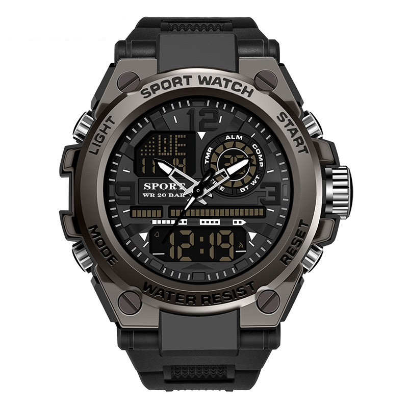 Men's G Shock Style Metal Quartz Digital Waterproof Luminous Sports Watch