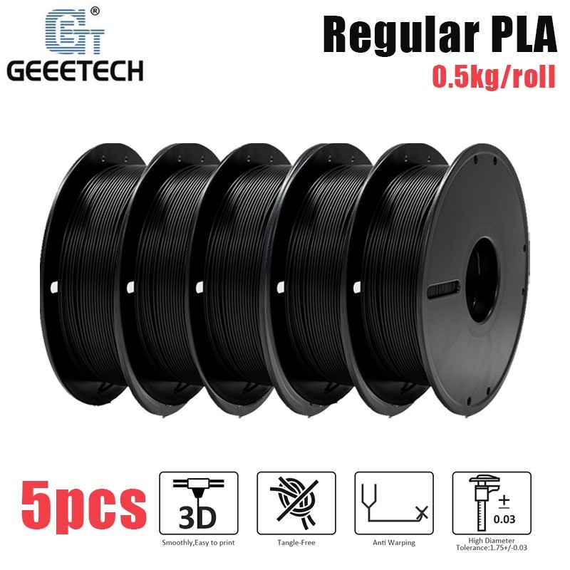 5PCS 0.5KG/Roll 1.75 PLA Geeetech PLA Filaments High Precision PLA Consumables