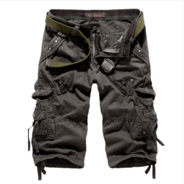 Mens Cotton Combat Pants Multi-Pocket Cargo Shorts 3/4 Long Length Shorts 39-42 - Picture 23 of 26