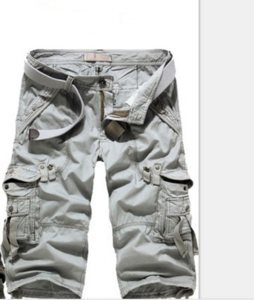 Mens Cotton Combat Pants Multi-Pocket Cargo Shorts 3/4 Long Length Shorts 39-42 - Picture 24 of 26