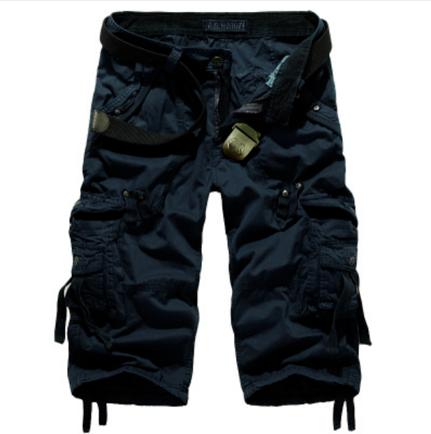 Mens Cotton Combat Pants Multi-Pocket Cargo Shorts 3/4 Long Length Shorts 39-42 - Picture 26 of 26