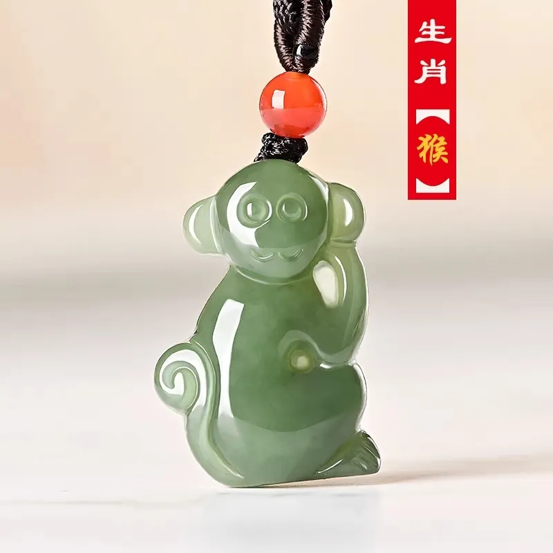 Natural Hetian Jade Twelve Zodiac Children's Pendant Jade Pendant Necklace - Picture 19 of 22