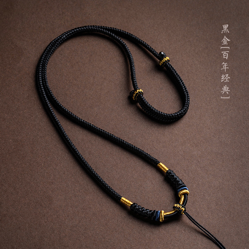 1Pc Handmade Woven Rope Purple Rope Necklace Rope Hanging Rope Necklace