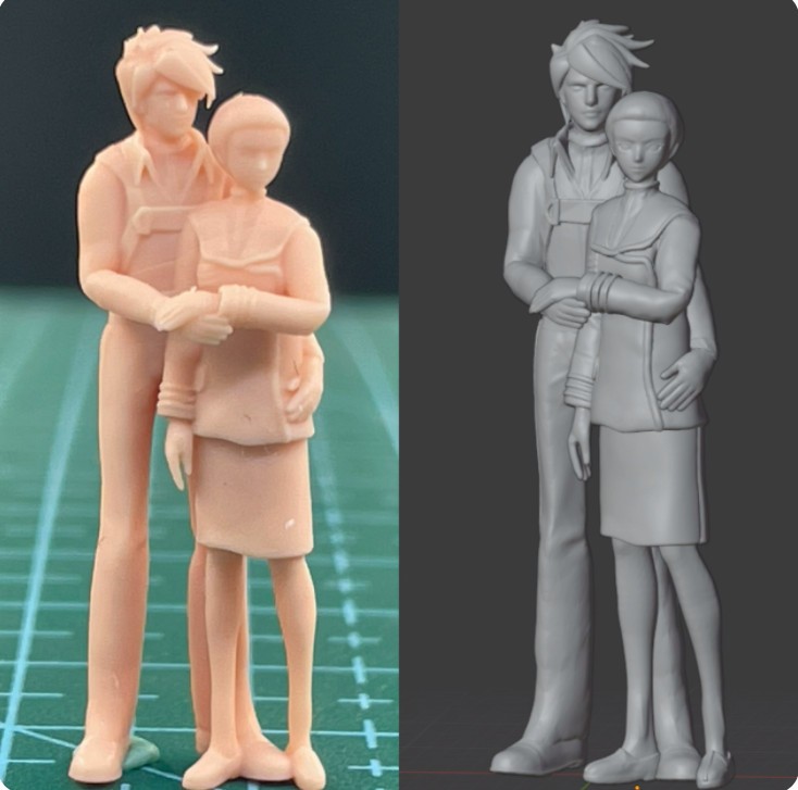 1/64 1/87 1/43 1/72 1/35 1/32 Girl Man Miniatures Scene Figure Model For Cars - Picture 4 of 9