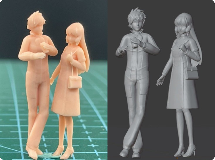 1/64 1/87 1/43 1/72 1/35 1/32 Girl Man Miniatures Scene Figure Model For Cars - Picture 6 of 9