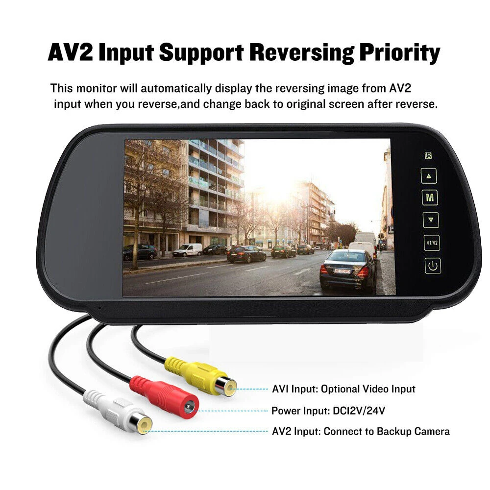 4.3",5",7" Car mirror monitor, rear view camera, rear view parking,night vision - Picture 18 of 19