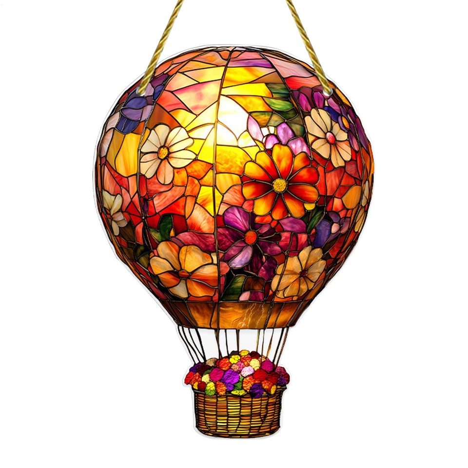 Hot Air Balloon Solar String Lights Hanging Garden Lantern Light Deck Decor - Picture 20 of 21