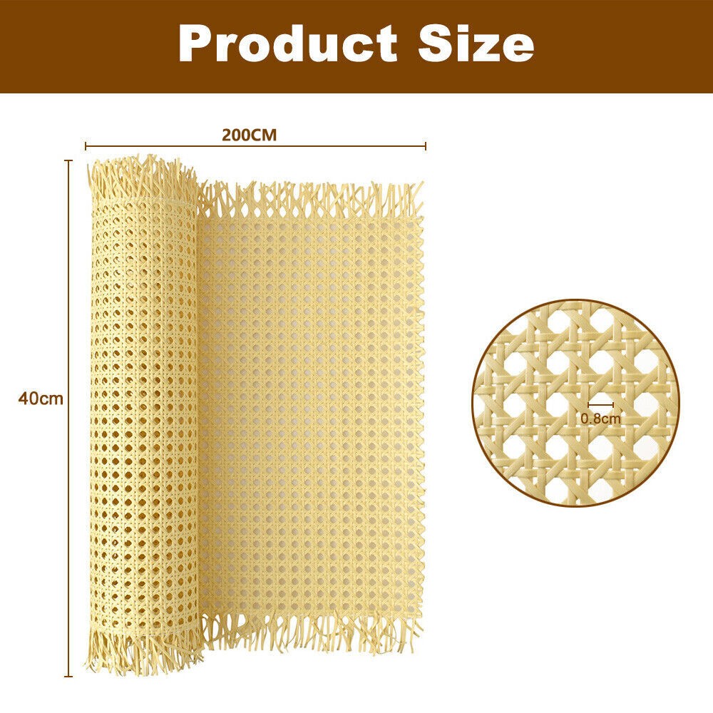 Artificial Rattan Cane Plastic Webbing Sheet Panel Furniture Repair Material DIY