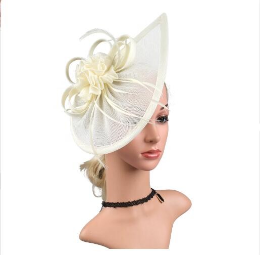 Nuevo Moda Boda Fascinador Sombrero Mujeres Cóctel Iglesia Flor Chpeau Prendas para la cabeza - Imagen 16 de 29