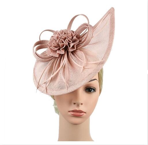 Nuevo Moda Boda Fascinador Sombrero Mujeres Cóctel Iglesia Flor Chpeau Prendas para la cabeza - Imagen 21 de 29