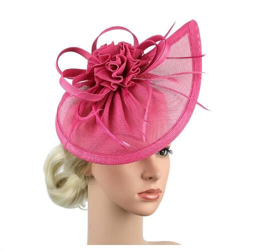 Nuevo Moda Boda Fascinador Sombrero Mujeres Cóctel Iglesia Flor Chpeau Prendas para la cabeza - Imagen 24 de 29