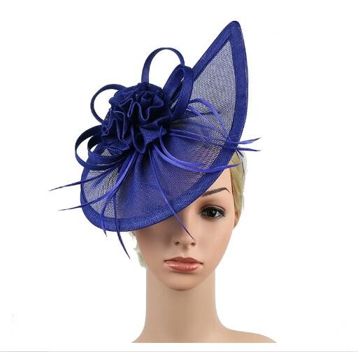Nuevo Moda Boda Fascinador Sombrero Mujeres Cóctel Iglesia Flor Chpeau Prendas para la cabeza - Imagen 25 de 29