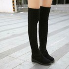 New Women's Flat Stretch Boots Knitting Stylish Thigh Over The Knee Boots Shoes - Picture 18 of 20