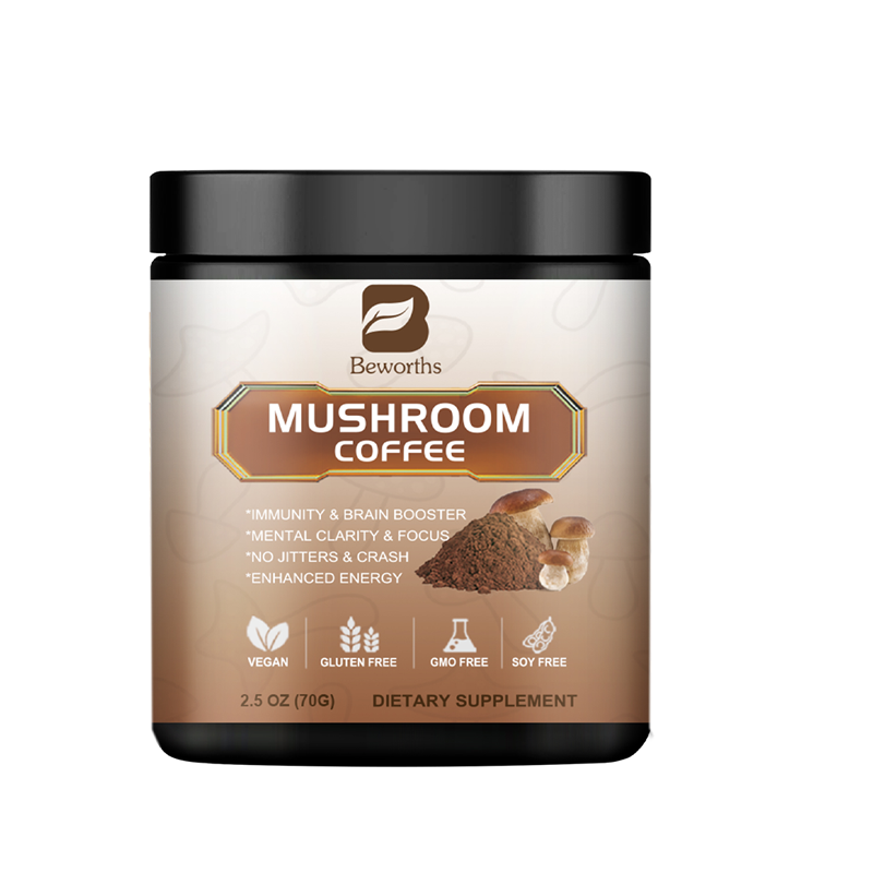 Mushroom Coffee Instant Coffee with MCT Immunity & Brain Booster 40 Servings