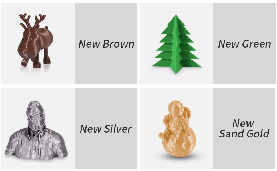 new brown green silver sand gold 3d printing