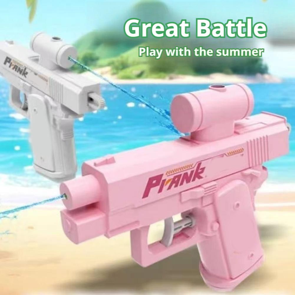 Pistolet à Eau Farce – Double Jet – Arrose Vers L’arrière – ABS – Bleu, Rose, Blanc – Jeu Adulte/enfant – Fête, Plage