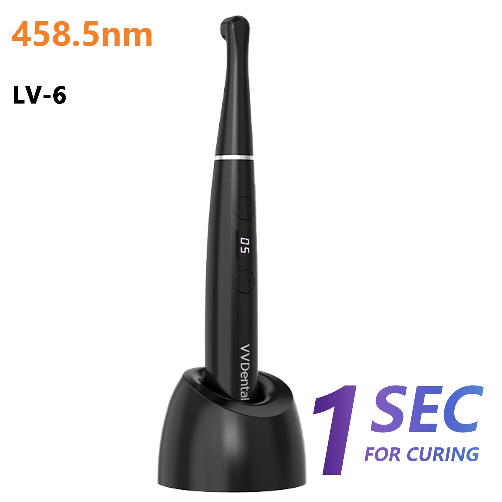 Dental Curing Light LED Resin Cure Lamp Style 2500mw/cm² 1 Second Curing Light