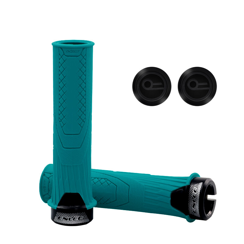 ENLEE Mountain Bike BMX MTB Manubrio Impugnatura in Gomma 22,2mm Blocca - Foto 13 di 19